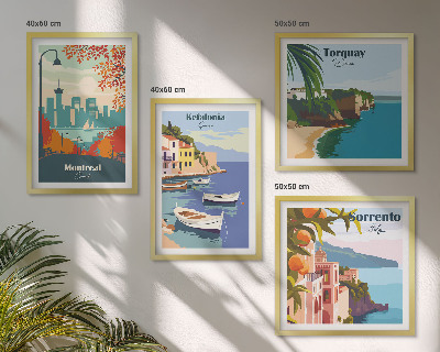 Galería de pared Vistas retro de ciudades de todo el mundo