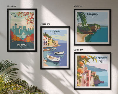 Galería de pared Vistas retro de ciudades de todo el mundo