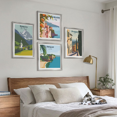 Galería de pared Paisajes de montaña y ciudades