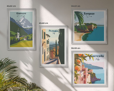 Galería de pared Paisajes de montaña y ciudades