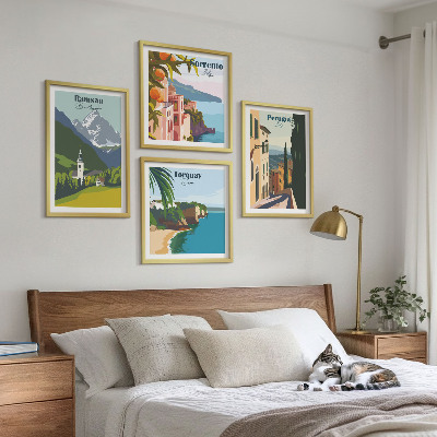 Galería de pared Paisajes de montaña y ciudades