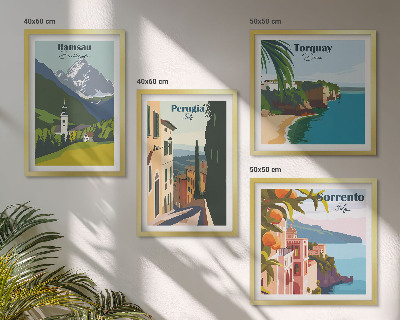 Galería de pared Paisajes de montaña y ciudades