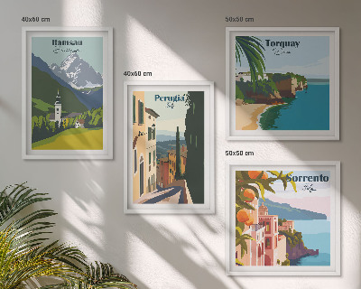 Galería de pared Paisajes de montaña y ciudades