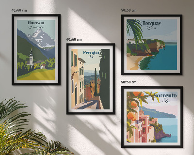 Galería de pared Paisajes de montaña y ciudades