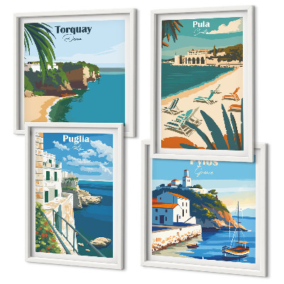 Galería de pared paisajes costeros turísticos