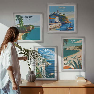 Galería de pared paisajes costeros turísticos