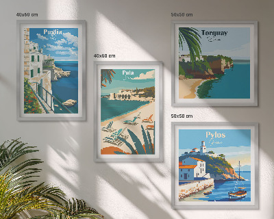Galería de pared paisajes costeros turísticos