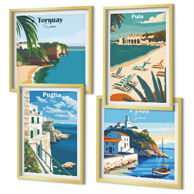 Galería de pared paisajes costeros turísticos