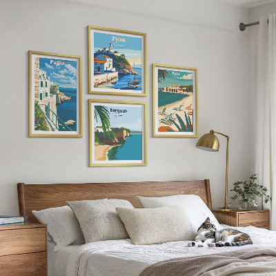 Galería de pared paisajes costeros turísticos