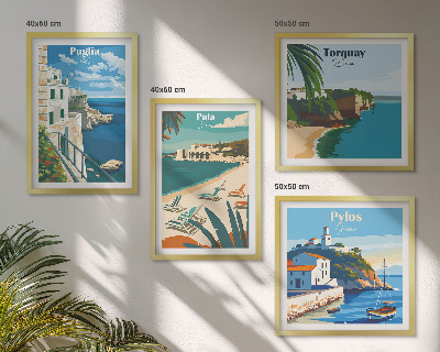 Galería de pared paisajes costeros turísticos