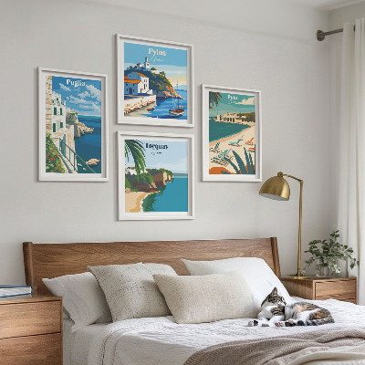 Galería de pared paisajes costeros turísticos