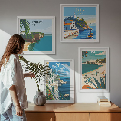 Galería de pared paisajes costeros turísticos