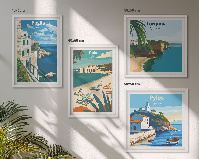 Galería de pared paisajes costeros turísticos
