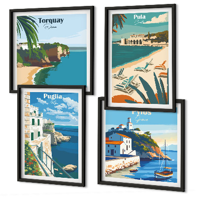 Galería de pared paisajes costeros turísticos