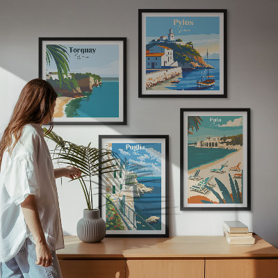 Galería de pared paisajes costeros turísticos
