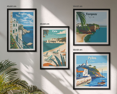 Galería de pared paisajes costeros turísticos