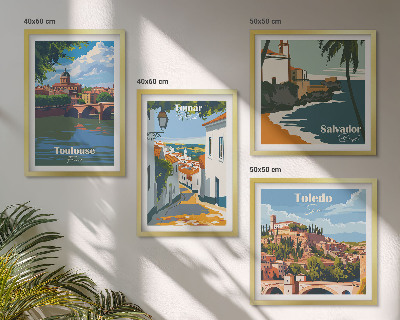 Galería de pared Gráficos de ciudad retro