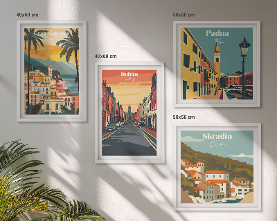 Set de cuadros modernos para salón Paisajes urbanos y naturales