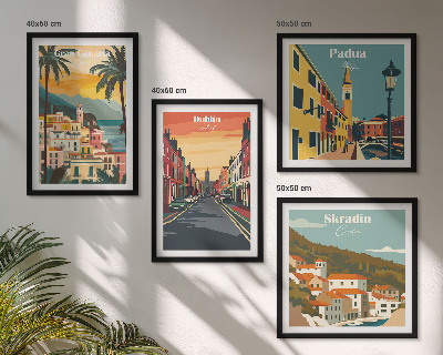 Set de cuadros modernos para salón Paisajes urbanos y naturales