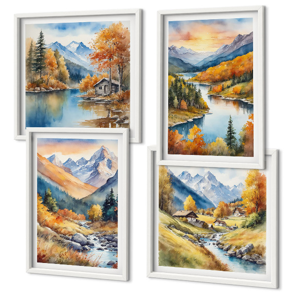 Galería de pared Paisaje montañoso con un río