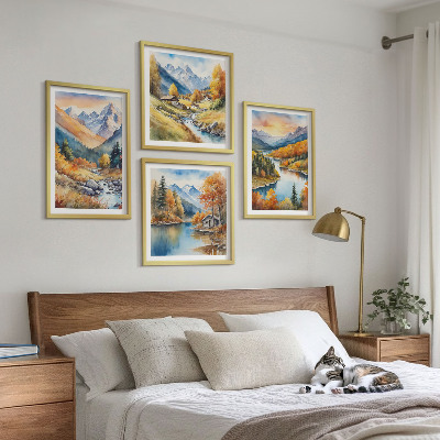 Galería de pared Paisaje montañoso con un río