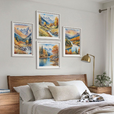 Galería de pared Paisaje montañoso con un río