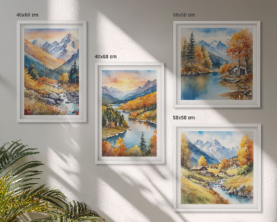 Galería de pared Paisaje montañoso con un río
