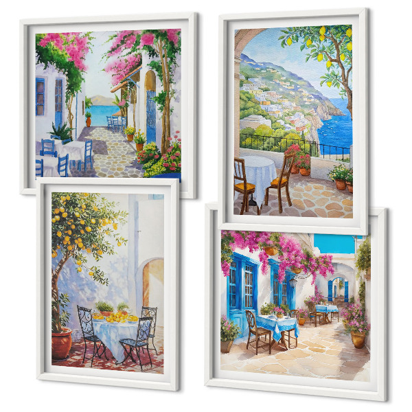 Galería de pared Calles encantadoras con plantas