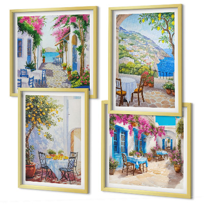Galería de pared Calles encantadoras con plantas