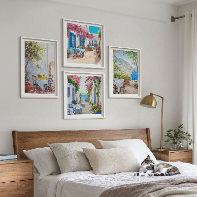Galería de pared Calles encantadoras con plantas