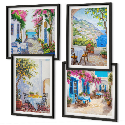 Galería de pared Calles encantadoras con plantas