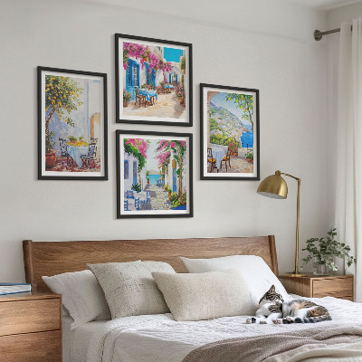 Galería de pared Calles encantadoras con plantas