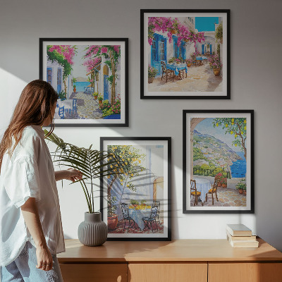 Galería de pared Calles encantadoras con plantas