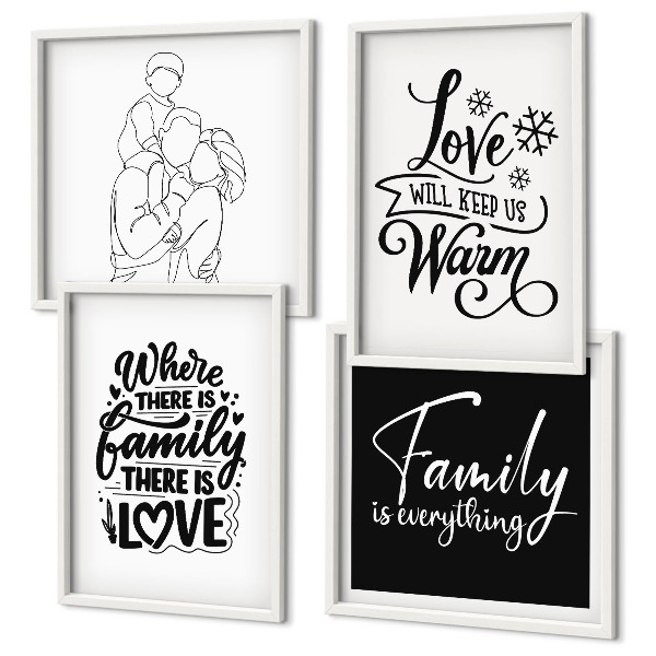 Galería de pared Familia, amor, calidez, hogar