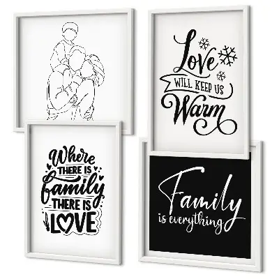 Galería de pared decoración con diseño de familia, amor, calidez y hogar