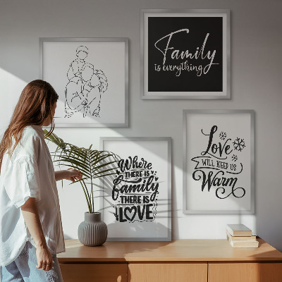 Galería de pared Familia, amor, calidez, hogar