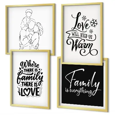 Galería de pared decoración con diseño de familia, amor, calidez y hogar