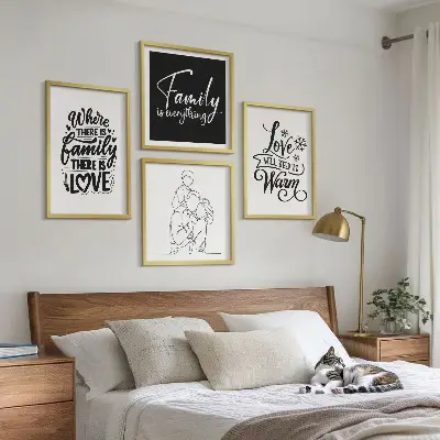 Galería de pared decoración con diseño de familia, amor, calidez y hogar
