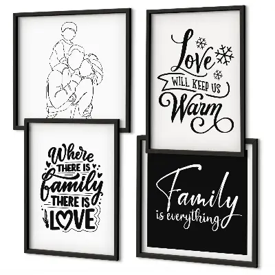 Galería de pared decoración con diseño de familia, amor, calidez y hogar