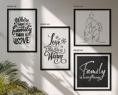 Galería de pared Familia, amor, calidez, hogar