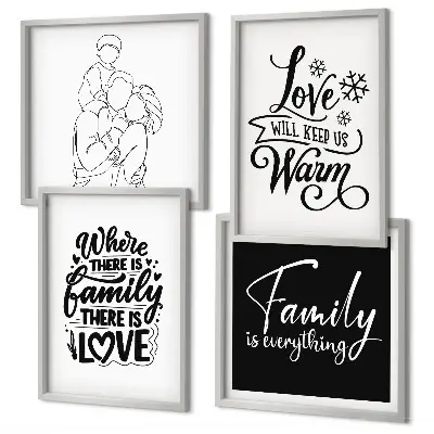 Galería de pared decoración con diseño de familia, amor, calidez y hogar