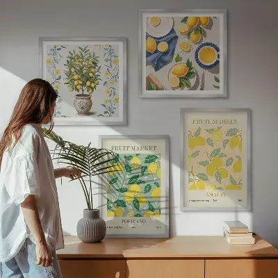 Galería de pared de fruta del árbol cítrico en Italia