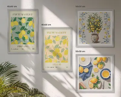 Galería de pared de fruta del árbol cítrico en Italia