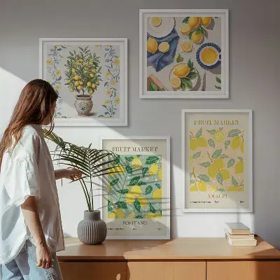 Galería de pared de fruta del árbol cítrico en Italia