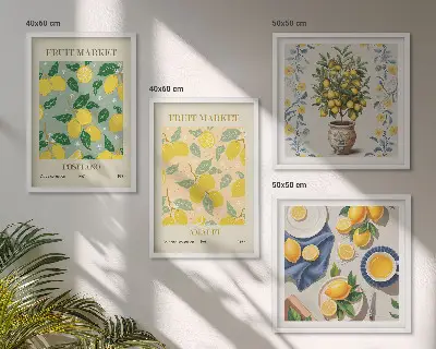 Galería de pared de fruta del árbol cítrico en Italia
