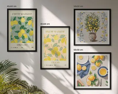 Galería de pared de fruta del árbol cítrico en Italia