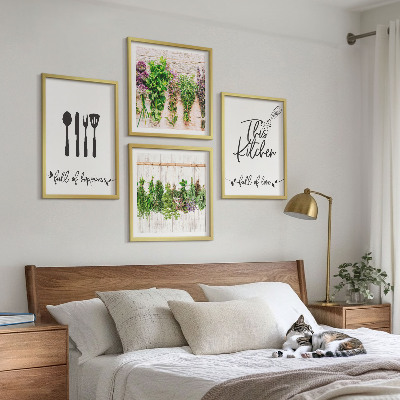 Galería de pared Inscripciones de plantas aromáticas de cocina