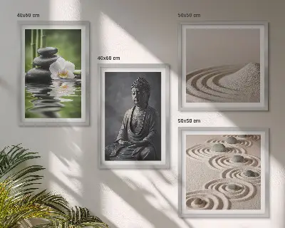 Galería de pared de un Buda relajándose en la playa