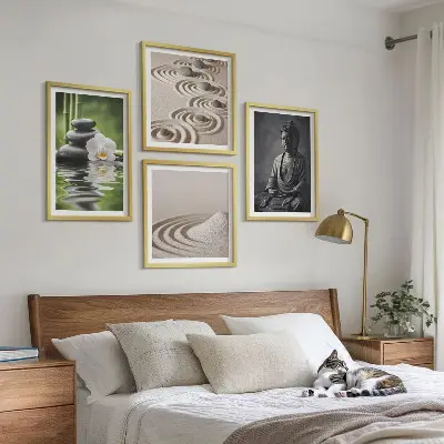 Galería de pared de un Buda relajándose en la playa