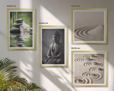 Galería de pared de un Buda relajándose en la playa